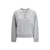 Allude Gray Fleece Wool Sweatshirt